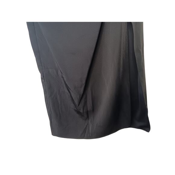 New with Tags Mac Duggal Black One Shoulder Feather Trim Gown Formal Dress Size6 - Picture 8 of 16